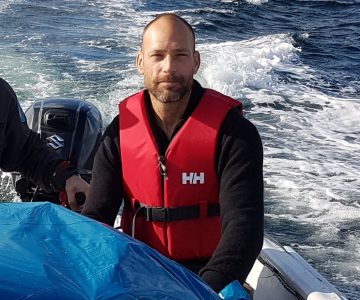 Henrik Alling i båten